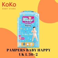 Pampers - Baby Happy Body Fit Pants Diapers L 30 / KOKO