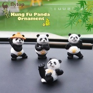 FLYTOP 4Pcs Kungfu Pandas Car Interior Center Console Navigator Screen Decoration Animal Navigation 