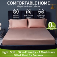Silk Bedsheet Full Garterized Smooth & Silky Bedsheet Cooling Silk Bedsheet Mattress Protectors