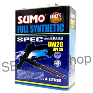 SUMO Engine Oil 0w20 Spec R Full Synthetic 4Litre Minyak Hitam Enjin 0w-20 Engine Oil Enjin Oil Kere