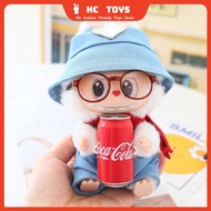 17cm Labubu clothes, fisherman hat,glasses,Cola Labubu clothes vinyl face Labubu V1 V2 V3 clothes