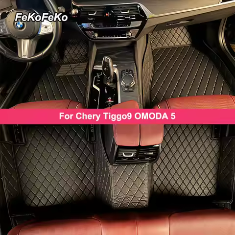 Custom Car Floor Mats For Chery Tiggo9 OMODA 5 Auto Carpets Foot Coche Accessories