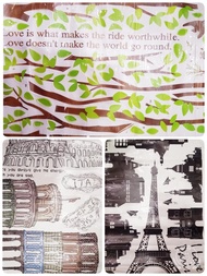 【全新壁貼】植物款 羅馬款 巴黎款 壁貼 森林 樹葉 羅馬競技場 巴黎鐵塔 教堂 插畫 剪影 佈置