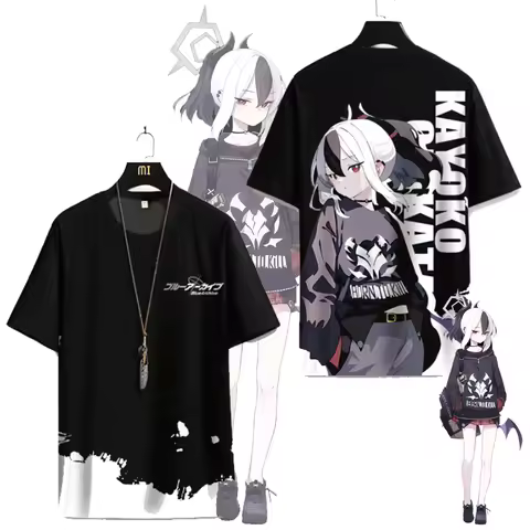 Popular Game Blue Archive All Role Cosplay T-Shirts 3D Onikata Kayoko Print Kid Cartoon Anime Tees S