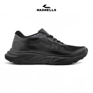 LOGIC x Maxwells - Iconic Series Fullblack Running Shoes for Trail Run, Plain Black