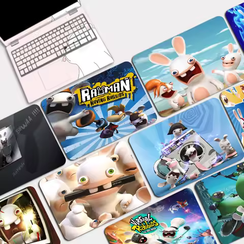 R-Raving R-RabbidsAnimation Thickened Mouse Pad Gaming Keyboard Table Mat Office Supplies Room Decor