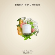 เทียนหอม จาก Soy Wax กลิ่น Jo.L English Pear & Freesia 50g / 1.76 oz (8 - 10 hours)