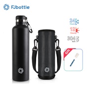 FJbottle Water Bottle 750ml/1000ml Tumbler With Bag 304 Insulated Stainless Steel Thermos Bottle