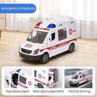 Urgent Ambulance Model Toy Educational Toys For Kids Can Open The Door Inertia Diecast Model B5i9