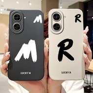 For Xiaomi Poco C71 Lucky Initial Letter Phone Casing PocoC71 C 71 4G Lens Protective Soft Silicone 