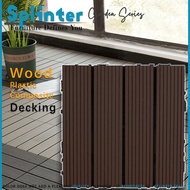 *SG Ready Stock* Wood Plastic Composit Decking Tiles DIY Interlocking Floor Deck Tiles Indoor Outdoo