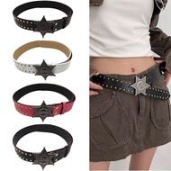 y2k y2k Belt Asian Culture Punk Style Female American y2k Retro Rivets Premium Decorative Jeans Star