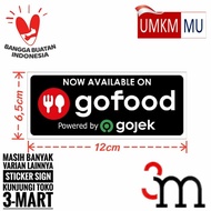 Sticker Sign NOW AVAILABLE ON GOFOOD (hitam)