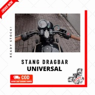 HITAM Handlebar Custom Bobber Dragbar Crom Black Benelli PE250 Harley Sportster 2mm Thick