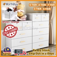 [Clearance] Worthbuy 56cm Multipurpose Drawer Cabinet Wardrobe Closet Storage Rack Almari Baju Organ