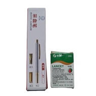 Pen Bekam + Jarum 50pcs 23G Kotak Jarum Bekam / Alat Bekam Bekam Stainless Steel Pen+23G lancing dev