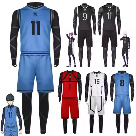 Anime Blue Lock Cosplay Costume Football Jersey Team Uniforms Isagi Yoichi Bachira Meguru Mikage Reo