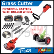 KUATOOL Mesin Rumput Elektrik Lawn Mower Cordless Electric Mesin Rumput Battery Bateri