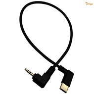 TER Gold Plate Type C to 2 5mm Cable Right Angle USB C to 2 5mm AudioAuxiliary Cord