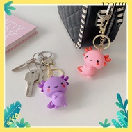YOHII PVC Pendant, Animal Ornaments Lovely Axolotl Charm Key Chain,  Pink Blue Fish for Pet Lovers S