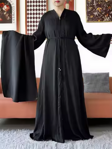 High Quality Women Party Elegant Abaya Long Sleeve Abaya Muslim Women Dress Islamic Clothing Cardiga