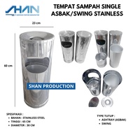 Stainless Steel Ashtray Trash Can - Trash Can+Ashtray