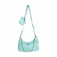 Prada普拉達2005年Re-Edition復刻版薄荷綠單肩包