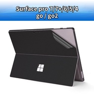 Matte Sticker Microsoft Surface Pro 7 7plus 6 5 4 for Surface Go 2 Transparent Black Siver Back Laptop Skin with 4 Edges Films Tablet Cute Plain Anti-scratch Keyboard Cover