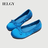 IELGY 2026 Gentle Height-Increasing Women's Loafer Red Bow Flats French Style