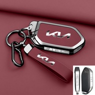 Zinc Alloy& Leather Kia Carnival 2024-2026 Remote Key Cover Key Shell For KIA EV5, EV9 Kia keychain