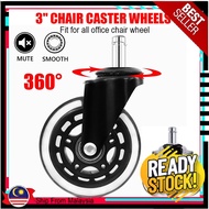1PC Office Swivel Chair Roller Casters Replacement Wheels 3 inch /Roda Kerusi Pejabat