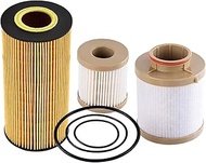 FD4616 Fuel Filter and FL2016 Oil Filter Replacement Fit for Ford F250 F350 F450 F550 Super Duty 6.0