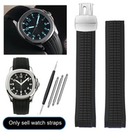 Curved End Rubber Silicone Watchbands for Patek PP Philippe Aquanaut 5167A 5164A 5168A Watch Band St