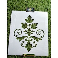 stensil cat dinding motif wallpaper