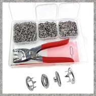 Snap Fasteners Kit 200 Sets 9.5mm Fabric Snaps Clothing Snaps No SewingStainless Steel Button Snaps 