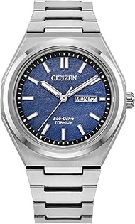Men's Eco-Drive Zenshin Three-Hand Blue Dial Super Titanium Watch 39mm - AW0130-85L