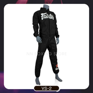 ☑ Fairtex Sauna Sweat Suit VS-2 Black weight cuts before fights ( Size SMLXLXXL) ชุดลดน้ำหนัก แฟร์เท็กซ์ ซาวน่า สีดำ ทำจากไวนิล