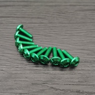 10 Chiếc Ốc Vít Nhôm Mạ Anodize Đỏ M6 X 20mm Đầu Ốc Tròn Phụ Kiện Trang Trí Xe Máy Ốc Vít Đen 25mm D