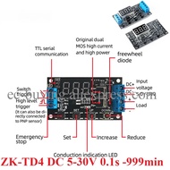 ZK-TD4 DC 5V-30V MOS Trigger Cycle Timer Delay Board Module Turn On/Off Relay Module with LED Digita