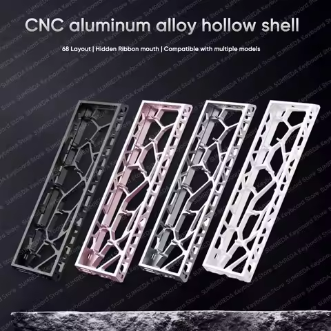 H68 Mad68 ATK68 V2 Hollow Aluminum Keyboard Case Shell 68% Keys Layouts For Mad 68he Fire68 Mchose A
