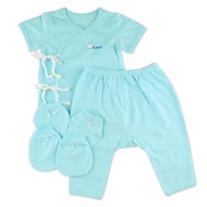 FIFFY BAJU BAYI NEWBORN SHORT SLEEVE SUIT + MITTENS & BOOTIES (1320004)