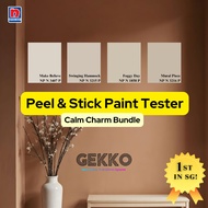 Paint Sample - Calm Charm Bundle - GEKKO Peel And Stick Nippon Paint Tester / Paint Sample