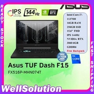 Asus TUF Dash F15 FX516P-MHN074T 15.6'' 144Hz Gaming Laptop ( I7-11370H, 16GB, 512GB SSD, RTX3060 6GB, W10 )