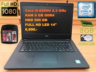 Notebook โน๊ตบุ๊คมือสอง Dell i5/RAM 8GB/HDD 500GB/FULL HD LED 14"/(สั่งลงเกมส์ได้)/แถมฟรี extreme karaoke 2024