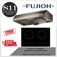 FUJIOH FR-FS1890R/V  890MM SLIM COOKER HOOD  +  FUJIOH FH-ID5120 INDUCTION HOB BUNDLE DEAL