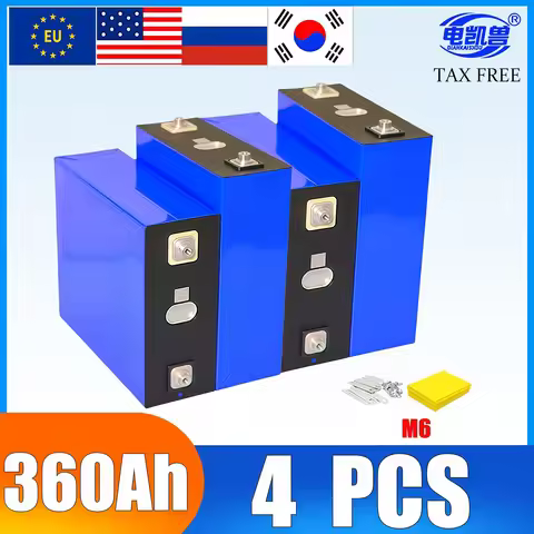 4PCS Grade A new Lifepo4 Battery 3.2V 360AH 340AH 320AH 100AH for DIY 12V 24V 48V 72V Car Marine Sol