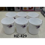 Mug kaca (berbunga) Opal glassware