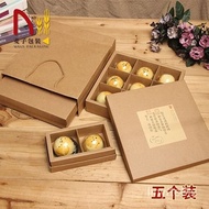 Selling🔥Spot Moon Cake Box Baking Multi-Grid Food Packaging Box Kraft Paper Lid and Base Box Gift Box Egg Yolk Crisp Pac