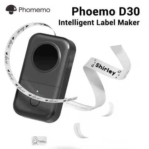 Phomemo D30 Wireless Label Maker Mini Thermal Label Printer Inkless Sticker Portable Label Printer f