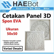 [HAEBOT] Cetakan Panel Dinding Motif Kaligrafi 3D Ukuran 50x50 Model 6 50cm Spon Eva Spons Wallpanel Kotak Gypsum Semen Pola Islami Geometris CNC